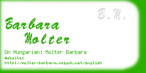 barbara molter business card